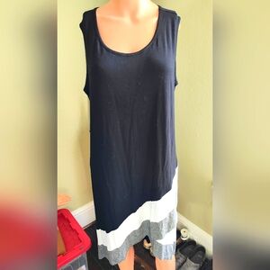 NWT Sleeveless, Curved Hi-Low Hem Shift Dress, Size XL #123